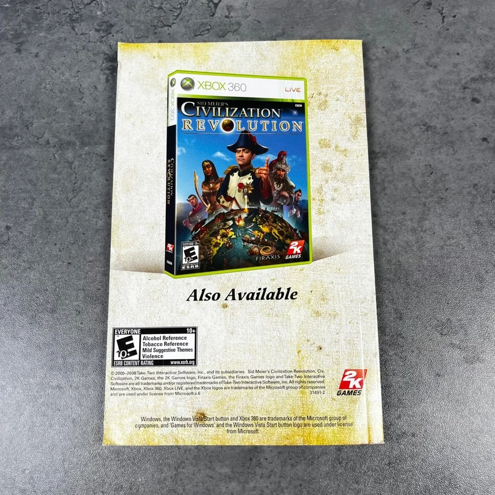 Sid Meiers Civilization IV Colonization PC Windows Game CIB with Slipcover 2008‎